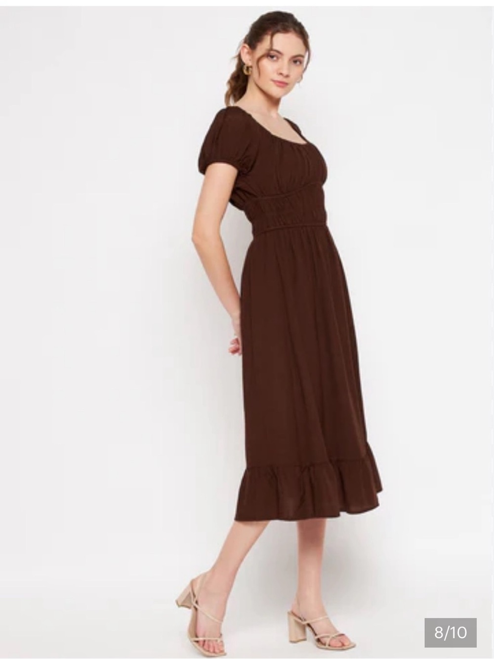 Sim & Sam Linen-blend Maxi Dress